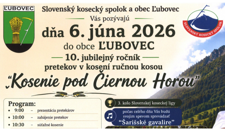 Pozvánka na kultúrno-spoločenské podujatie
